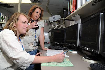 Brandalin Barnes, left, is a nuclear technician student at Idaho State University's Energy Systems Technology and Education Center (ESTEC). Her summer internship at INL provided experience at the lab's operating nuclear facilities. Brandalin Barnes, left, is a nuclear technician student at Idaho State University's Energy Systems Technology and Education Center (ESTEC). Her summer internship at INL provided experience at the lab's operating nuclear facilities.