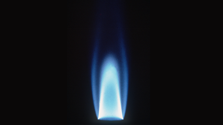 Blue flame generated by natural gas. Blue flame generated by natural gas.