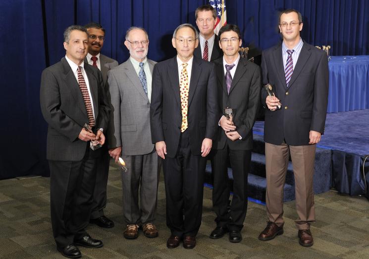 The Hanford Liquid Waste V&V Evaluation Team with Secretary Steven Chu as they receive a Secretary of Energy Achievement Award. | Photo courtesy of the Energy Department