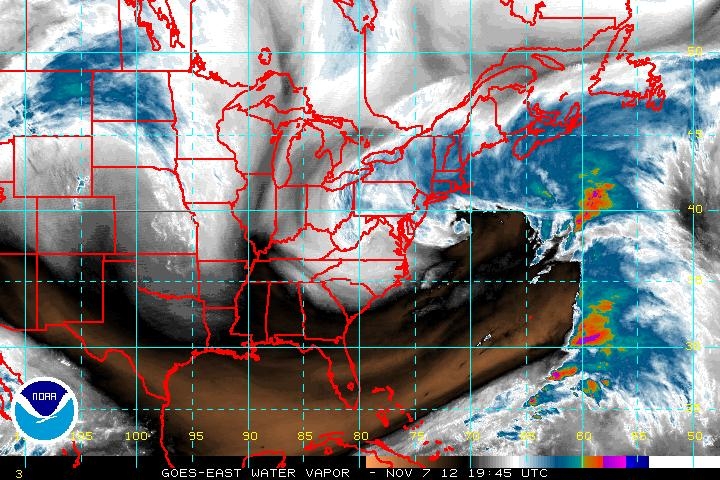 On November 7, a Nor’easter began to impact the Mid-Atlantic and Northeast with strong winds, rain or snow, and coastal flooding. | Photo courtesy of NOAA. On November 7, a Nor’easter began to impact the Mid-Atlantic and Northeast with strong winds, rain or snow, and coastal flooding. | Photo courtesy of NOAA.