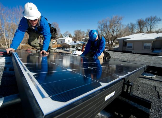 When choosing a contractor, ask about their work record, experience, and licenses, and get more than one bid for the installation of your PV system. | Photo courtesy of Dennis Schroeder, NREL. When choosing a contractor, ask about their work record, experience, and licenses, and get more than one bid for the installation of your PV system. | Photo courtesy of Dennis Schroeder, NREL.