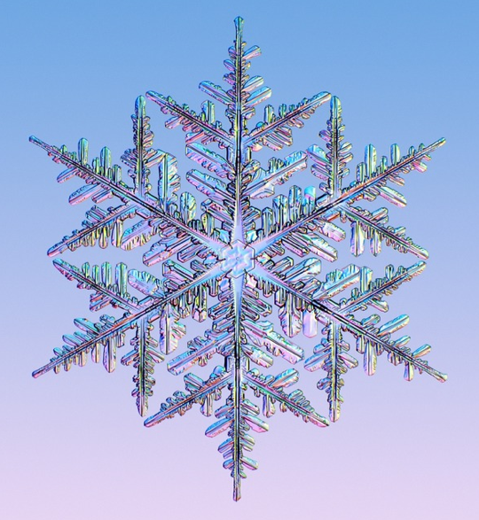 Snowflakes always have six sides, their form and shape depend on temperature and moisture -- and they may have also inspired a pathway to a new alternative source of energy. | Image courtesy of SnowCrystals.com. Snowflakes always have six sides, their form and shape depend on temperature and moisture -- and they may have also inspired a pathway to a new alternative source of energy. | Image courtesy of SnowCrystals.com.