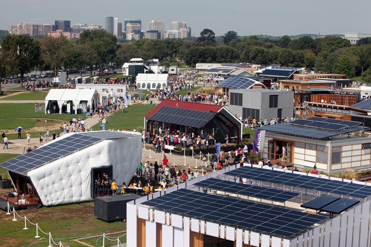 For the past 10 years, the Solar Decathlon has educated consumers about affordable clean energy products that save energy and money, and provided hands-on training for jobs in the clean energy economy. | Photo courtesy of Stefano Paltera, U.S. Department of Energy Solar Decathlon. For the past 10 years, the Solar Decathlon has educated consumers about affordable clean energy products that save energy and money, and provided hands-on training for jobs in the clean energy economy. | Photo courtesy of Stefano Paltera, U.S. Department of Energy Solar Decathlon.