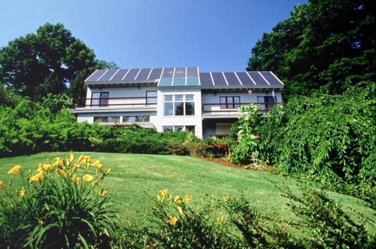 This solar powered residence was commissioned by Boston Edison as a demonstration of future trends in design and technology that would become commonplace in the early decades of the next millennium. Today, the Energy Department's SunShot Initiative is seeking to accelerate innovation and aggressively drive down cost through various funding opportunities. | Photo courtesy of Solar Design Associates. This solar powered residence was commissioned by Boston Edison as a demonstration of future trends in design and technology that would become commonplace in the early decades of the next millennium. Today, the Energy Department's SunShot Initiative is seeking to accelerate innovation and aggressively drive down cost through various funding opportunities. | Photo courtesy of Solar Design Associates.