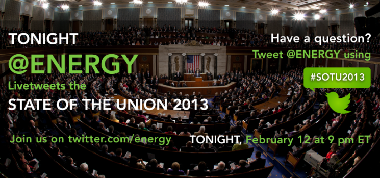 Stay tuned as we livetweet the President's annual State of the Union Address later this evening. | Graphic by Sarah Gerrity, Energy Department. Stay tuned as we livetweet the President's annual State of the Union Address later this evening. | Graphic by Sarah Gerrity, Energy Department.