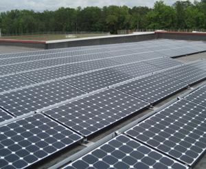 The roof-mounted solar array at the T.K. Davis Justice Center in Opelika, Ala. | Photo courtesy of Lee County Commission The roof-mounted solar array at the T.K. Davis Justice Center in Opelika, Ala. | Photo courtesy of Lee County Commission