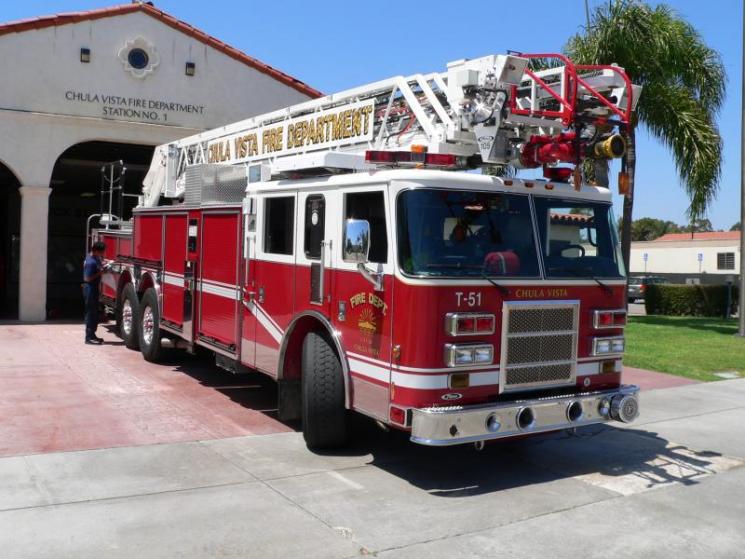 Truck 51 of the Chula Vista Fire Department.