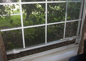 The original windows in Andrea's home. | Photo courtesy of Andrea Spikes. The original windows in Andrea's home. | Photo courtesy of Andrea Spikes.