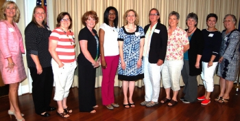 Savannah River Remediation (SRR) Project Services and Support Director Sandra Fairchild, far left, presented checks to recipients of the SRR 2014 STAR Scholarships during a recent ceremony. Recipients, second from left to right, are Nancy Brady-Wood, Kelly Edwards Elementary School, Williston, S.C.; Allison Childers, A. Brian Merry Elementary School, Augusta, Ga.; Mary Hellen Cochran, Greendale Elementary School, New Ellenton, S.C.; LaâKendra Garrett, Merriwether Elementary School, Edgefield County, S.C.; Christi McWaters, East Aiken School of the Arts, Aiken, S.C.; Debbie Murphy, Gracewood Elementary School, Augusta, Ga.; Diane Polk, Busbee Corbett Elementary School, Wagener, S.C.; Mary Simpson, North Augusta Elementary School, North Augusta, S.C.; Theresa Spieker, Mossy Creek Elementary School, North Augusta, S.C.; and Wanda Wates, W.E. Parker Elementary School, Edgefield County, S.C. Recipients not pictured include Holly Palmer, Chukker Creek Elementary School, Aiken, S.C., and Whitten Chavis, J.D. Lever Elementary School, Aiken, S.C. Savannah River Remediation (SRR) Project Services and Support Director Sandra Fairchild, far left, presented checks to recipients of the SRR 2014 STAR Scholarships during a recent ceremony. Recipients, second from left to right, are Nancy Brady-Wood, Kelly Edwards Elementary School, Williston, S.C.; Allison Childers, A. Brian Merry Elementary School, Augusta, Ga.; Mary Hellen Cochran, Greendale Elementary School, New Ellenton, S.C.; LaâKendra Garrett, Merriwether Elementary School, Edgefield County, S.C.; Christi McWaters, East Aiken School of the Arts, Aiken, S.C.; Debbie Murphy, Gracewood Elementary School, Augusta, Ga.; Diane Polk, Busbee Corbett Elementary School, Wagener, S.C.; Mary Simpson, North Augusta Elementary School, North Augusta, S.C.; Theresa Spieker, Mossy Creek Elementary School, North Augusta, S.C.; and Wanda Wates, W.E. Parker Elementary School, Edgefield County, S.C. Recipients not pictured include Holly Palmer, Chukker Creek Elementary School, Aiken, S.C., and Whitten Chavis, J.D. Lever Elementary School, Aiken, S.C.