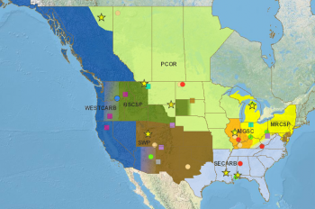 Atlas IV was created by the National Energy Technology Laboratory (NETL), and includes input from the more than 400 organizations in 43 states and four Canadian provinces that make up the Departmentâs seven Regional Carbon Sequestration Partnerships (as shown above). <a href="http://www.natcarbviewer.com/">See this map here.</a> Atlas IV was created by the National Energy Technology Laboratory (NETL), and includes input from the more than 400 organizations in 43 states and four Canadian provinces that make up the Departmentâs seven Regional Carbon Sequestration Partnerships (as shown above). <a href="http://www.natcarbviewer.com/">See this map here.</a>