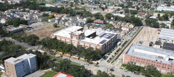 The solar installation at Warren Easton Senior High School was the first of four installations placed on local schools as part of Solar Schools Initiative program. At 28 kW of thin-film, it is the largest installation in the city of New Orleans. | Photo by Garrett Crawford, NREL 18358 The solar installation at Warren Easton Senior High School was the first of four installations placed on local schools as part of Solar Schools Initiative program. At 28 kW of thin-film, it is the largest installation in the city of New Orleans. | Photo by Garrett Crawford, NREL 18358