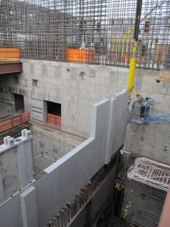 The 102-ton shield door measures 52 feet wide and 15 feet tall The 102-ton shield door measures 52 feet wide and 15 feet tall