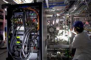 The LCLS Atomic, Molecular and Optical instrument hutch where experiments were performed | Photo courtesy of Brad Plummer The LCLS Atomic, Molecular and Optical instrument hutch where experiments were performed | Photo courtesy of Brad Plummer