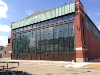 A historic hangar at the Wright-Patterson Air Force Base in Ohio was salvaged and restored with window films to reduce solar heat gain, occupancy sensors to control interior lighting, and daylight sensors to maximize energy savings and enhance productivity. A historic hangar at the Wright-Patterson Air Force Base in Ohio was salvaged and restored with window films to reduce solar heat gain, occupancy sensors to control interior lighting, and daylight sensors to maximize energy savings and enhance productivity.