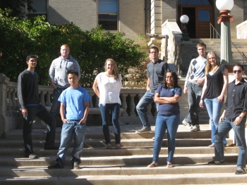 <strong>COLORADO SCHOOL OF MINES</strong> Back row: Alex Dell, Zachary Weber, Aaron Troyer, Cabe Bonner, Jeremy Webb. Front row: Katherine Rooney, Jyotsana Gandhi, Kevin Tan, Kelsey Wokasch. | Photo courtesy of Colorado School of Mines <strong>COLORADO SCHOOL OF MINES</strong> Back row: Alex Dell, Zachary Weber, Aaron Troyer, Cabe Bonner, Jeremy Webb. Front row: Katherine Rooney, Jyotsana Gandhi, Kevin Tan, Kelsey Wokasch. | Photo courtesy of Colorado School of Mines