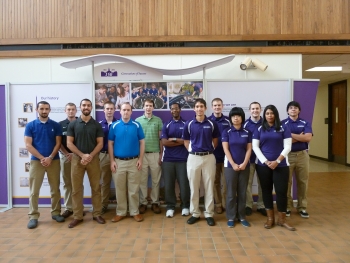 <strong>KANSAS STATE UNIVERSITY</strong> From left to right: Aaron Thomsen, Stuart Disberger, Bret Gross, Cody Yost, Joe Kuhn, Lane Yoder, Hussam Alghamdi, Will Duren, Martin Mixon, Ying Huang, Alex Wurtz, Tanzila Ahmed, Armando Marquez. Not pictured: Jordan Robl, Brandon Young, Shae Pelkowski. | Photo courtesy of Kansas State University <strong>KANSAS STATE UNIVERSITY</strong> From left to right: Aaron Thomsen, Stuart Disberger, Bret Gross, Cody Yost, Joe Kuhn, Lane Yoder, Hussam Alghamdi, Will Duren, Martin Mixon, Ying Huang, Alex Wurtz, Tanzila Ahmed, Armando Marquez. Not pictured: Jordan Robl, Brandon Young, Shae Pelkowski. | Photo courtesy of Kansas State University