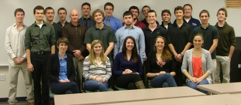 <strong>JAMES MADISON UNIVERSITY</strong> Back row: Kyle Kingsborough, Ryan Hoag, James Merrick, Kyle Byrd, Jackson Snarr, Corey Allison, Scott Beatty, Mick Blackwell, Blake Chapman, Nolan Morris. Middle row: Jonathan Romero, Philip Sturm, David Hryvniak, William Romov, Jonathan Nichols, Michael Daddio, Erwin James Will. Front row: Jesse Mlcoch, Natasha Babiarz, Ashleigh Cotting, Ashlynn Buttram, Genevieve D'Antonio. | Photo courtesy of James Madison University <strong>JAMES MADISON UNIVERSITY</strong> Back row: Kyle Kingsborough, Ryan Hoag, James Merrick, Kyle Byrd, Jackson Snarr, Corey Allison, Scott Beatty, Mick Blackwell, Blake Chapman, Nolan Morris. Middle row: Jonathan Romero, Philip Sturm, David Hryvniak, William Romov, Jonathan Nichols, Michael Daddio, Erwin James Will. Front row: Jesse Mlcoch, Natasha Babiarz, Ashleigh Cotting, Ashlynn Buttram, Genevieve D'Antonio. | Photo courtesy of James Madison University