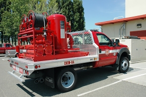One of two of the Hanford Fire Departmentâs new chemical trucks. One of two of the Hanford Fire Departmentâs new chemical trucks.