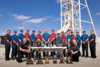 WIPPâs mine rescue team members, back row from left, are NWP President and Project Manager Farok Sharif; Heath Fowler; Manny Marquez; Mat Ridgway; Gary Kessler; Curtis Sanders, III; Jim Pierce; Tony Mihelic; Joe Baca; Justin Bailey; Ty Zimmerly; Fabian Carrasco; Chauncey Ortega; Nico Dominguez; and CBFO Manager Joe Franco. In front are Richard West, team trainer; and Ann Strait, of NWP emergency management. Not pictured is Doug Pitzer, a Red Team member. WIPPâs mine rescue team members, back row from left, are NWP President and Project Manager Farok Sharif; Heath Fowler; Manny Marquez; Mat Ridgway; Gary Kessler; Curtis Sanders, III; Jim Pierce; Tony Mihelic; Joe Baca; Justin Bailey; Ty Zimmerly; Fabian Carrasco; Chauncey Ortega; Nico Dominguez; and CBFO Manager Joe Franco. In front are Richard West, team trainer; and Ann Strait, of NWP emergency management. Not pictured is Doug Pitzer, a Red Team member.