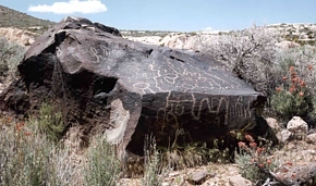 This petroglyph is among the many prehistoric artifacts at the NNSS. This petroglyph is among the many prehistoric artifacts at the NNSS.
