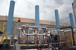 The treatment system operates in front of the C-400 Cleaning Building. The treatment system operates in front of the C-400 Cleaning Building.