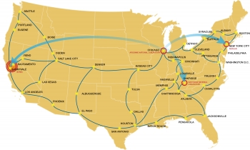 Initially the network will connect the three Energy Department unclassified supercomputing centers: the National Energy Research Scientific Computing Center (NERSC) at Berkeley Lab, Oak Ridge Leadership Computing Facility (OLCF), and Argonne Leadership Computing Facility (ALCF), as well as the Manhattan Landing International Exchange Point (MANLAN). Initially the network will connect the three Energy Department unclassified supercomputing centers: the National Energy Research Scientific Computing Center (NERSC) at Berkeley Lab, Oak Ridge Leadership Computing Facility (OLCF), and Argonne Leadership Computing Facility (ALCF), as well as the Manhattan Landing International Exchange Point (MANLAN).