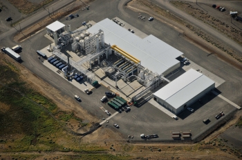 An aerial view of the 200 West Pump and Treat System at the Hanford site. An aerial view of the 200 West Pump and Treat System at the Hanford site.