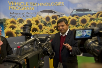 Arun Majumdar speaks at Idaho National Lab (INL) during a visit to the site earlier this week. | Photo courtesy of INL. Arun Majumdar speaks at Idaho National Lab (INL) during a visit to the site earlier this week. | Photo courtesy of INL.