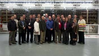 Members of the project peer review team for the River Corridor Closure Project at the Hanford site gather for a photo while on a tour of Hanford's B Reactor National Historic Landmark in February. Members of the project peer review team for the River Corridor Closure Project at the Hanford site gather for a photo while on a tour of Hanford's B Reactor National Historic Landmark in February.