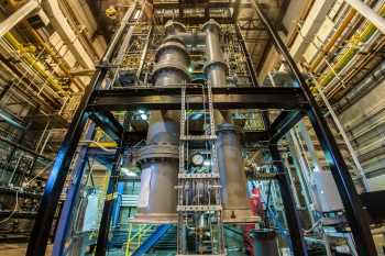 The National Energy Technology Laboratory's chemical looping reactor, above, is the only one of its kind in the Western Hemisphere, and is pioneering the development of a promising low-carbon technology. | Photo courtesy of the National Energy Technology Laboratory. The National Energy Technology Laboratory's chemical looping reactor, above, is the only one of its kind in the Western Hemisphere, and is pioneering the development of a promising low-carbon technology. | Photo courtesy of the National Energy Technology Laboratory.