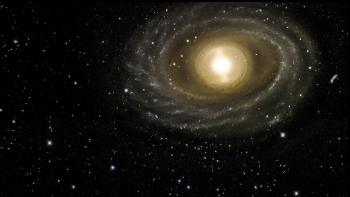This image shows the barred spiral galaxy NGC 1398. | Image courtesy of the Dark Energy Survey. This image shows the barred spiral galaxy NGC 1398. | Image courtesy of the Dark Energy Survey.