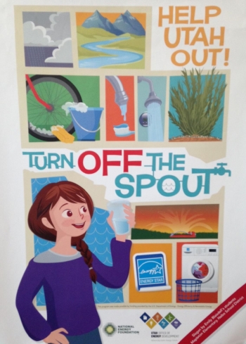The winning poster from Utah's Water Energy in Action slogan competition. | Photo by Julie Howe, Energy Department The winning poster from Utah's Water Energy in Action slogan competition. | Photo by Julie Howe, Energy Department