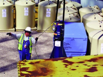 Like most LLW, RTGs disposed of at the NNSS were handled without any special equipment or clothing because of the relatively low dose rate levels. Like most LLW, RTGs disposed of at the NNSS were handled without any special equipment or clothing because of the relatively low dose rate levels.