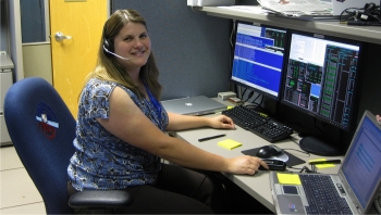 Dr. Jana Thayer works on the Fermi gamma-ray space telescope. Dr. Jana Thayer works on the Fermi gamma-ray space telescope.