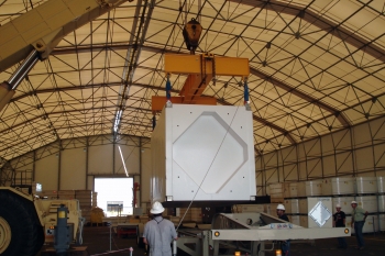 By May, Savannah River Nuclear Solutions expects to be shipping transuranic waste to the Waste Isolation Pilot Plant almost continuously, using six TRUPACT-III shipping containers like the one shown here. By May, Savannah River Nuclear Solutions expects to be shipping transuranic waste to the Waste Isolation Pilot Plant almost continuously, using six TRUPACT-III shipping containers like the one shown here.