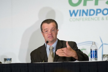 Deputy Assistant Secretary for Renewable Energy Steven Chalk speaks during the American Wind Energy Association WINDPOWER Offshore conference in Providence, Rhode Island. | Photo courtesy of American Wind Energy Association Deputy Assistant Secretary for Renewable Energy Steven Chalk speaks during the American Wind Energy Association WINDPOWER Offshore conference in Providence, Rhode Island. | Photo courtesy of American Wind Energy Association