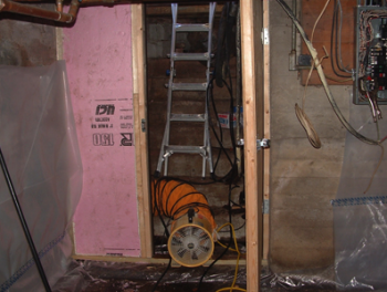 Eldred French had the basement in his home (pictured above) insulated and sealed by local contractors. | Photo Courtesy of NWWVT Eldred French had the basement in his home (pictured above) insulated and sealed by local contractors. | Photo Courtesy of NWWVT