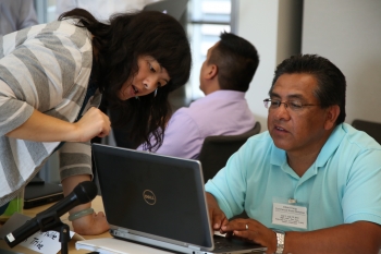 Workshop attendees received hands-on training from NREL technical experts on how to use a free online tool called the System Advisor Model to make informed decisions about renewable energy development. Photo by John De La Rosa, NREL Workshop attendees received hands-on training from NREL technical experts on how to use a free online tool called the System Advisor Model to make informed decisions about renewable energy development. Photo by John De La Rosa, NREL