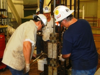 URS Washington TRU Solutions operations and maintenance crews demonstrate exceptional performance to replace a steel rope. URS Washington TRU Solutions operations and maintenance crews demonstrate exceptional performance to replace a steel rope.