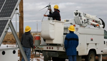 NTUA has the largest residential solar fleet in Indian Country. Photo from NTUA NTUA has the largest residential solar fleet in Indian Country. Photo from NTUA