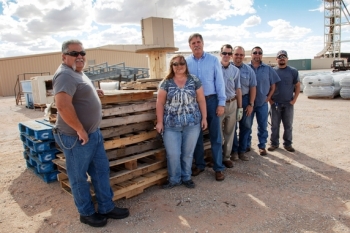 WIPP environmental and operations personnel gather next to pallets that will be provided to the local community as part of WIPPâs wood waste diversion program. WIPP environmental and operations personnel gather next to pallets that will be provided to the local community as part of WIPPâs wood waste diversion program.