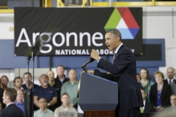President Barack Obama delivers remarks on clean energy at Argonne National Laboratoryâs Nanoscale Materials Center in Lemont, Ill., March 15, 2013. | Official White House Photo by Chuck Kennedy President Barack Obama delivers remarks on clean energy at Argonne National Laboratoryâs Nanoscale Materials Center in Lemont, Ill., March 15, 2013. | Official White House Photo by Chuck Kennedy