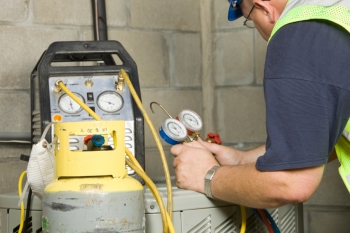 A refrigerant leak is one common air conditioning problem. | Photo courtesy of ©iStockphoto/BanksPhotos. A refrigerant leak is one common air conditioning problem. | Photo courtesy of ©iStockphoto/BanksPhotos.