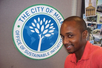 Ajani Stewart was close to losing his job as environmental coordinator for the city of Miami before a change to the city's EECBG allowed Stewart to retain his position. | Photo courtesy Ajani Stewart Ajani Stewart was close to losing his job as environmental coordinator for the city of Miami before a change to the city's EECBG allowed Stewart to retain his position. | Photo courtesy Ajani Stewart