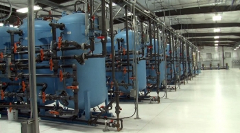 The interior of a pump-and-treat system along the Columbia River at the Hanford Site. With the push of a button, workers can now power the siteâs five systems along the river that are working to extract and treat contaminated groundwater. The interior of a pump-and-treat system along the Columbia River at the Hanford Site. With the push of a button, workers can now power the siteâs five systems along the river that are working to extract and treat contaminated groundwater.