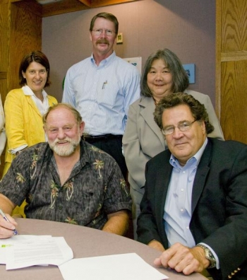 Mike Gleason (second from left), president and CEO of The Arc of Hilo. Also shown, from left: Annemarie Meike, Mark Sueksdorf, Marjorie Gonzalez and Larry Ferderber | Photo Courtesy of LLNL Mike Gleason (second from left), president and CEO of The Arc of Hilo. Also shown, from left: Annemarie Meike, Mark Sueksdorf, Marjorie Gonzalez and Larry Ferderber | Photo Courtesy of LLNL