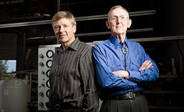 Jared, left, and Bob Potter founded Potter Drilling in 2004. The company has received financial backing from Google.org to develop innovative geothermal technologies. | Photo courtesy of Potter Drilling | Jared, left, and Bob Potter founded Potter Drilling in 2004. The company has received financial backing from Google.org to develop innovative geothermal technologies. | Photo courtesy of Potter Drilling |