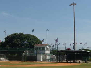 Metal halide light fixtures at Pompey Park are saving the City of Delray Beach money on its electricity bills. | Photo courtesy of the City of Delray Beach Metal halide light fixtures at Pompey Park are saving the City of Delray Beach money on its electricity bills. | Photo courtesy of the City of Delray Beach
