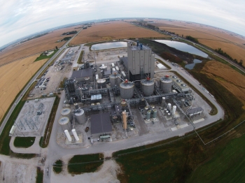 The DuPont cellulosic ethanol facility in Nevada, Iowa, will produce about 30 million gallons of cellulosic ethanol per year. Photo courtesy of DuPont. The DuPont cellulosic ethanol facility in Nevada, Iowa, will produce about 30 million gallons of cellulosic ethanol per year. Photo courtesy of DuPont.