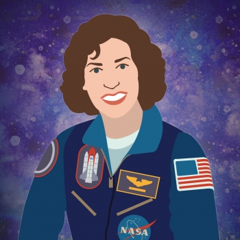 Astronaut Ellen Ochoa is our fourth and final woman in STEM #ThrowbackThursday for 2016. | Illustration by <a href="/node/1332956/">Carly Wilkins, Energy Department</a>. Astronaut Ellen Ochoa is our fourth and final woman in STEM #ThrowbackThursday for 2016. | Illustration by <a href="/node/1332956/">Carly Wilkins, Energy Department</a>.